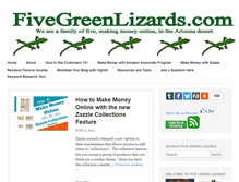 Tablet Screenshot of fivegreenlizards.com
